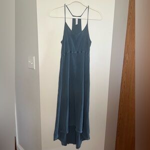 Daily Practice by Anthropologie midi hi low blue dress size extra small